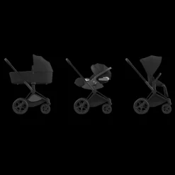 Cybex Priam Kinderwagen 3 In 1 Sepia Black Kies Kleur Frame Met Cybex Autostoel Cloud T