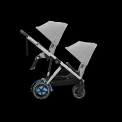 Cybex Tweeling Kinderwagen e-Gazelle S Silver Stone Grey Mid Grey