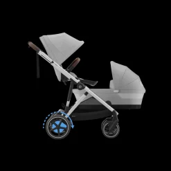 Cybex Tweeling Kinderwagen e-Gazelle S Silver Stone Grey Mid Grey
