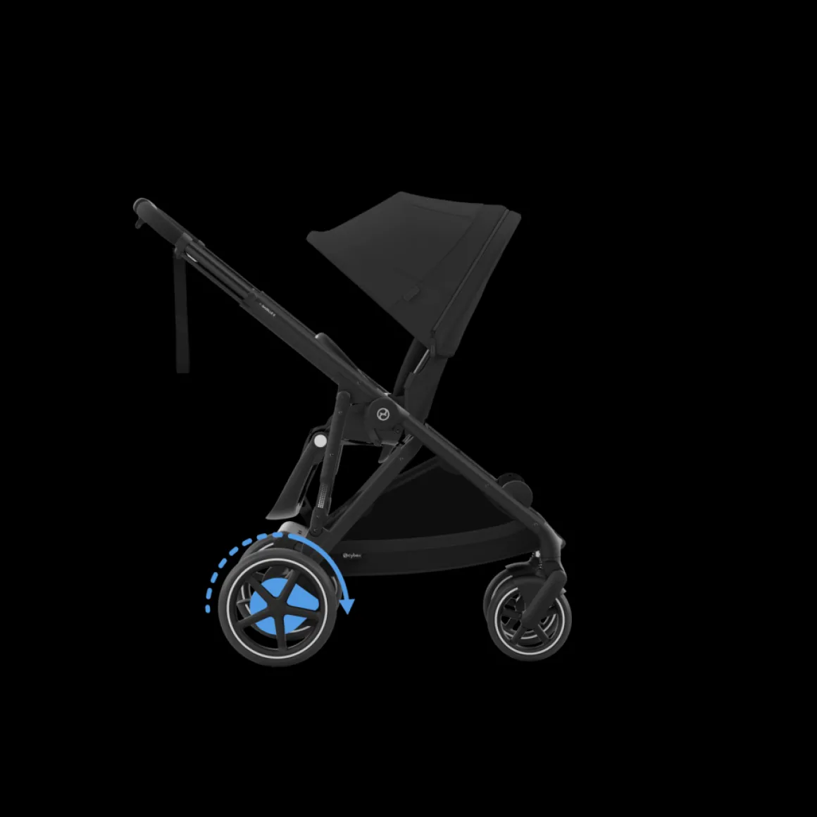 Cybex Tweeling Kinderwagen e-Gazelle S Black Moon Black