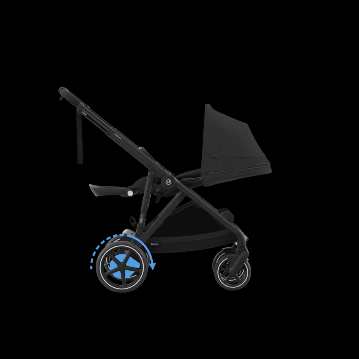 Cybex Tweeling Kinderwagen e-Gazelle S Black Moon Black