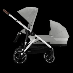 Cybex Tweeling Kinderwagen Gazelle S Silver Stone Grey Mid Grey