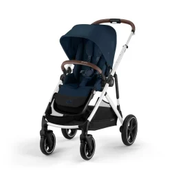 Cybex Tweeling Kinderwagen Gazelle S Silver Ocean Blue Navy Blue