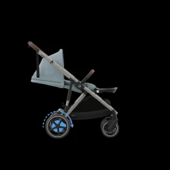 Cybex Tweeling Kinderwagen e-Gazelle S Taupe Stormy Blue Light Blue