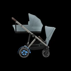 Cybex Tweeling Kinderwagen e-Gazelle S Taupe Stormy Blue Light Blue