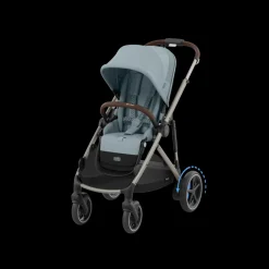Cybex Tweeling Kinderwagen e-Gazelle S Taupe Stormy Blue Light Blue