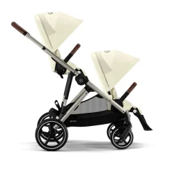Cybex Tweeling Kinderwagen Gazelle S Taupe Seashell Beige Light Beige