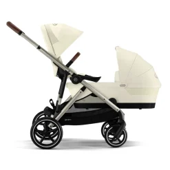 Cybex Tweeling Kinderwagen Gazelle S Taupe Seashell Beige Light Beige