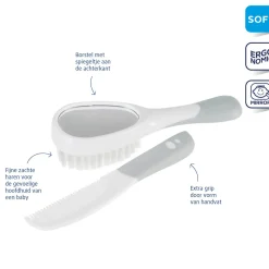 Difrax Baby Borstel En Kam Set Zilver