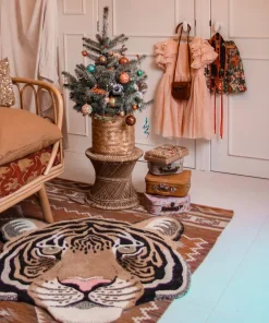 Doing Goods Rajah Tiger Dierenkop Vloerkleed Large Sand