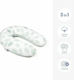 Doomoo Buddy Voedingskussen 180 cm Leaves Aqua Green