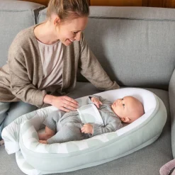 Doomoo Cocoon Babynestje Leaves AQUA Green