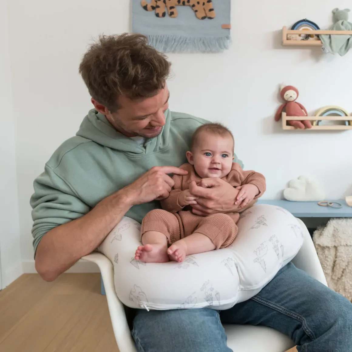 Doomoo Softy Cushion Bear Family Grey