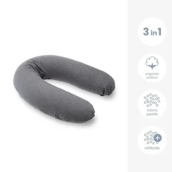 Doomoo Voedingskussen Buddy Antraciet 180 cm