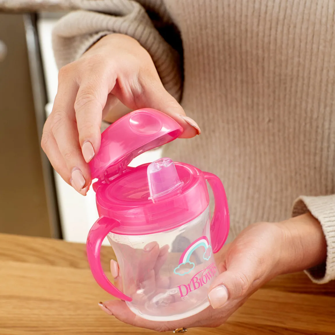 Dr. Brown's Drinkbeker Roze Zachte Tuit 180 Ml