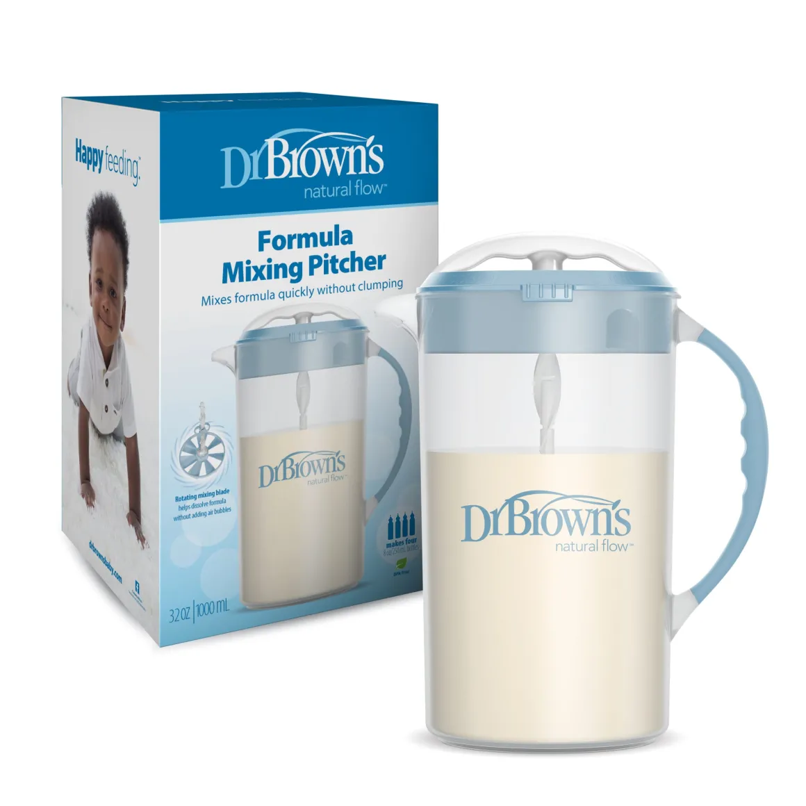 Dr. Brown's Melkpoedermixer Blauw