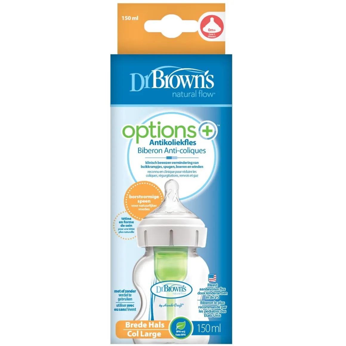 Dr. Brown's Options Brede Halsfles Options 150 ml