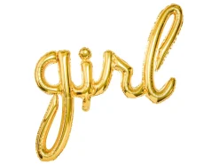Folieballon Girl Goud 77 x 70 cm