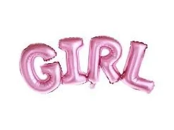 Folieballon Girl Roze