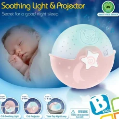 Infantino Nachtlampje WOM Soothing Light En Projector Pink