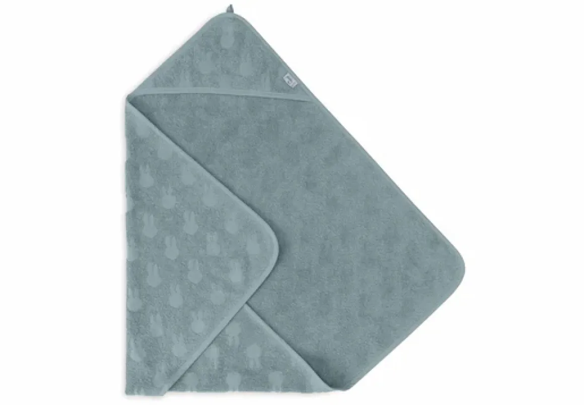 Jollein Badcape Badstof 75x75cm Miffy Jaquard Sea Green
