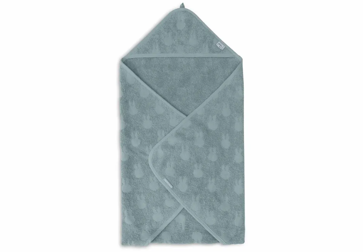 Jollein Badcape Badstof 75x75cm Miffy Jaquard Sea Green