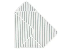 Jollein Badcape 75x75cm Stripe Terry Sea Green GOTS