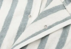 Jollein Badjas 1-2 year Stripe Terry Sea Green GOTS