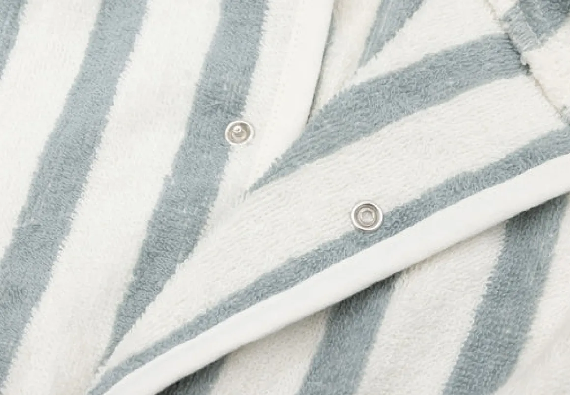 Jollein Badjas 1-2 year Stripe Terry Sea Green GOTS