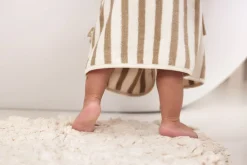 Jollein Badjas 1-2 year Stripe Terry Olive Green GOTS