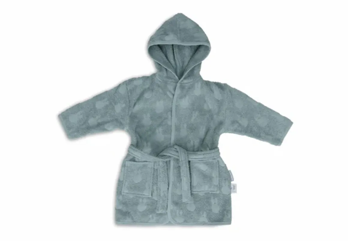 Jollein Badjas Badstof 1-2 jaar Miffy Jacquard Sea Green