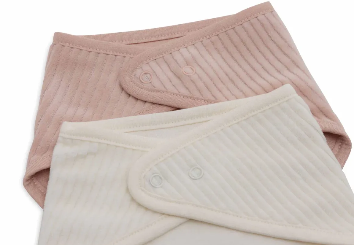 Jollein Bandana Slabbetjes Velvet Rib Wild Rose Ivory 2 Stuks