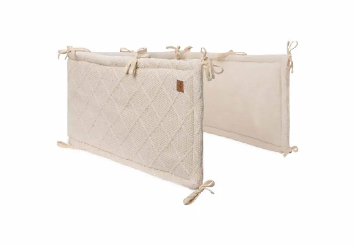 Jollein Boxbumper 180x30cm Check Knit Oatmeal