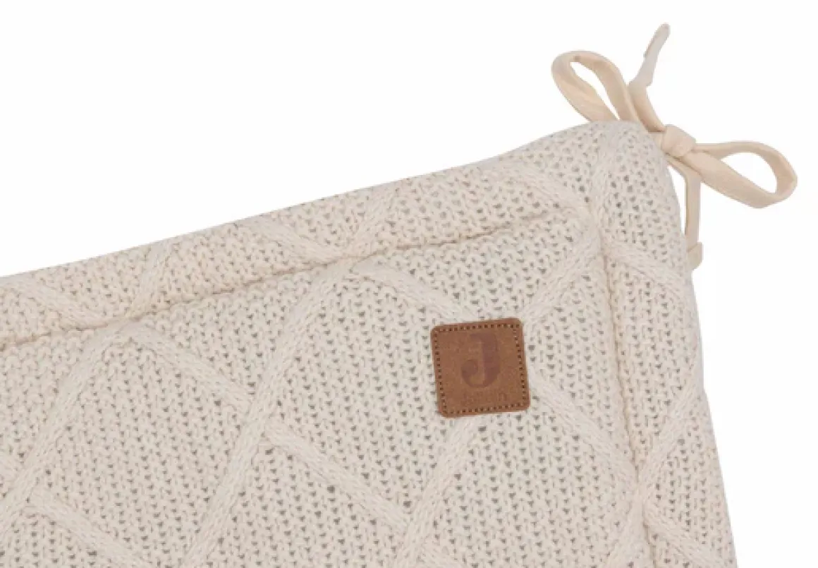 Jollein Boxbumper 180x30cm Check Knit Oatmeal