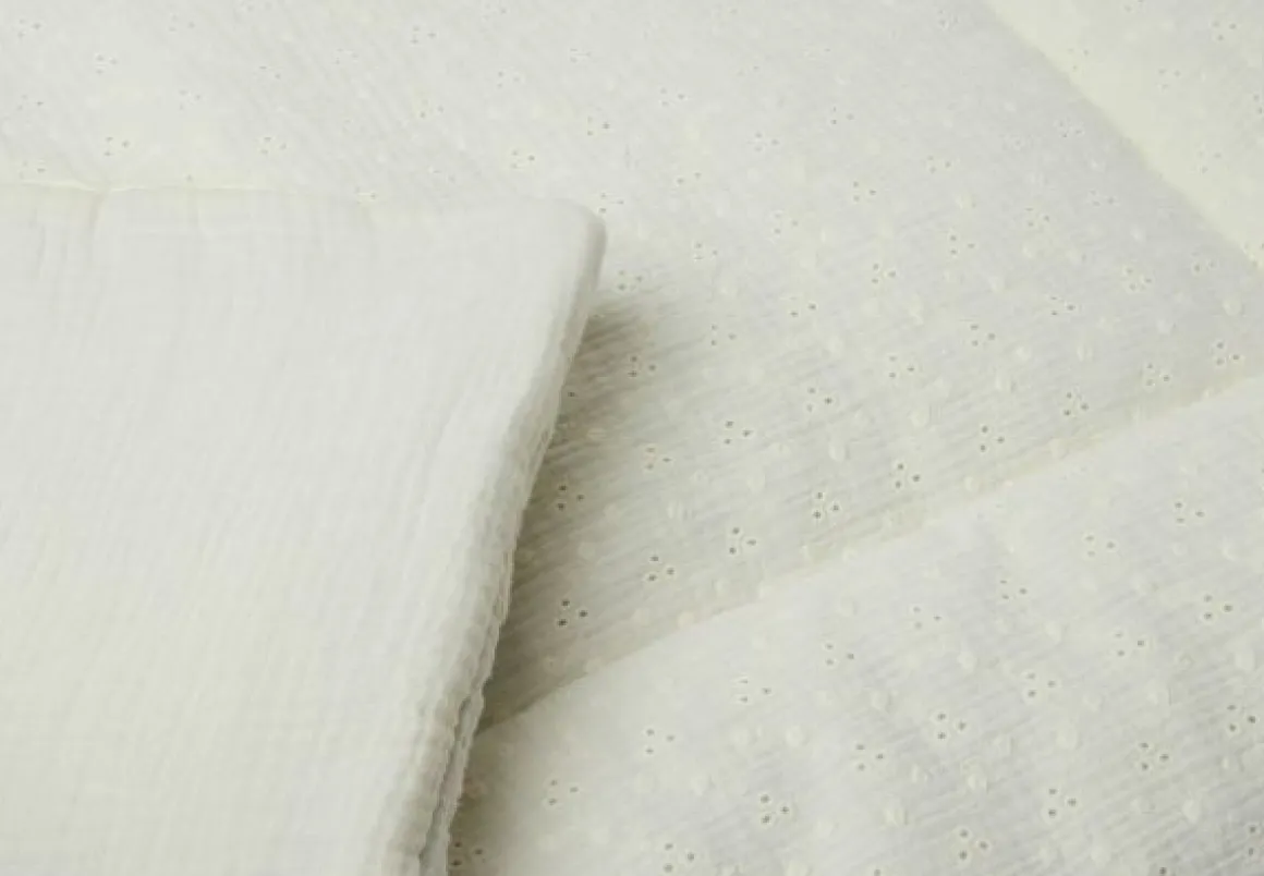 Jollein Boxkleed Embroidery Ivory 75 x 95 cm