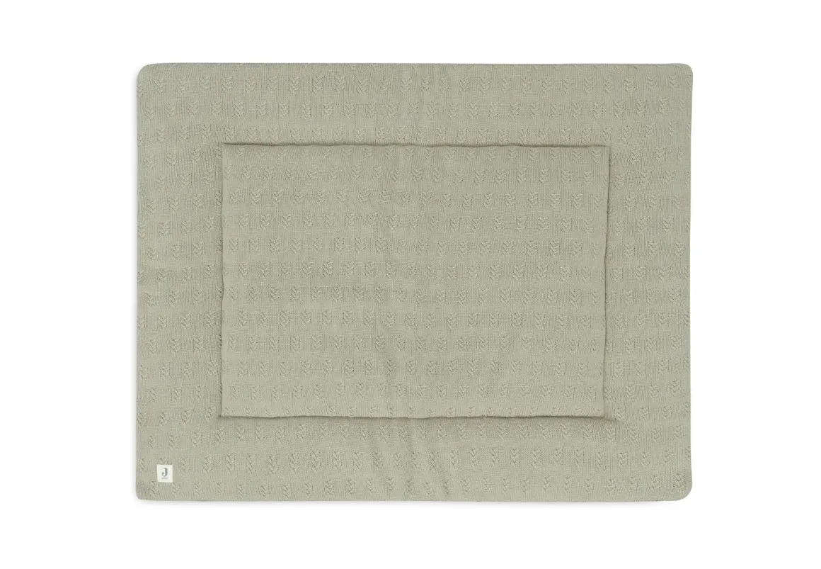 Jollein Boxkleed Grain Knit Olive Green 75 x 95 cm