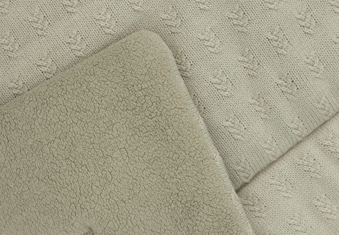 Jollein Boxkleed Grain Knit Olive Green 75 x 95 cm