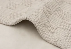 Jollein Deken Ledikant 100x150cm Box Knit Warm Sand/Velvet