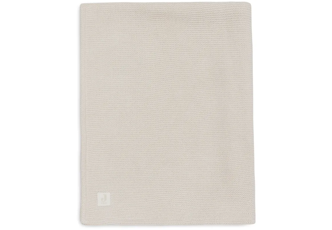Jollein Deken Ledikant 100x150cm Basic Knit Oatmeal/Velvet