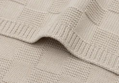 Jollein Deken Wieg 75x100cm Box Knit Warm Sand