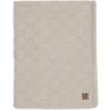 Jollein Deken Wieg 75x100cm Box Knit Warm Sand/Velvet