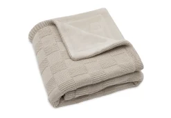 Jollein Deken Wieg 75x100cm Box Knit Warm Sand/Velvet