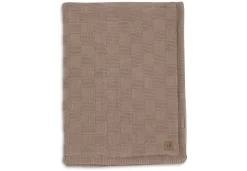 Jollein Deken Wieg 75x100cm Box Knit Milky Coffee/Velvet