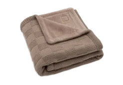 Jollein Deken Wieg 75x100cm Box Knit Milky Coffee/Velvet