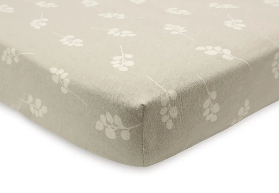 Jollein Hoeslaken Jersey Meegroei Ledikant 70 x 140 cm Twig Olive Green