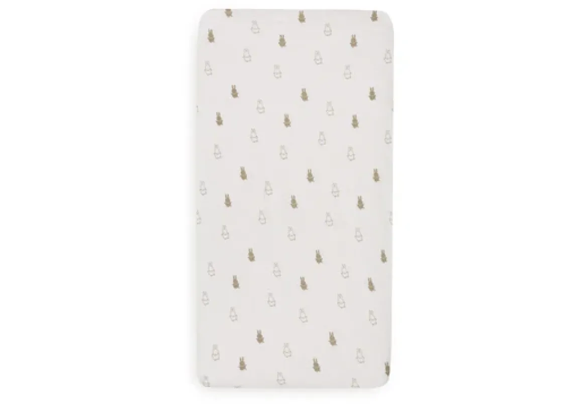 Jollein Hoeslaken Jersey 60x120cm Happy Miffy Olive Green