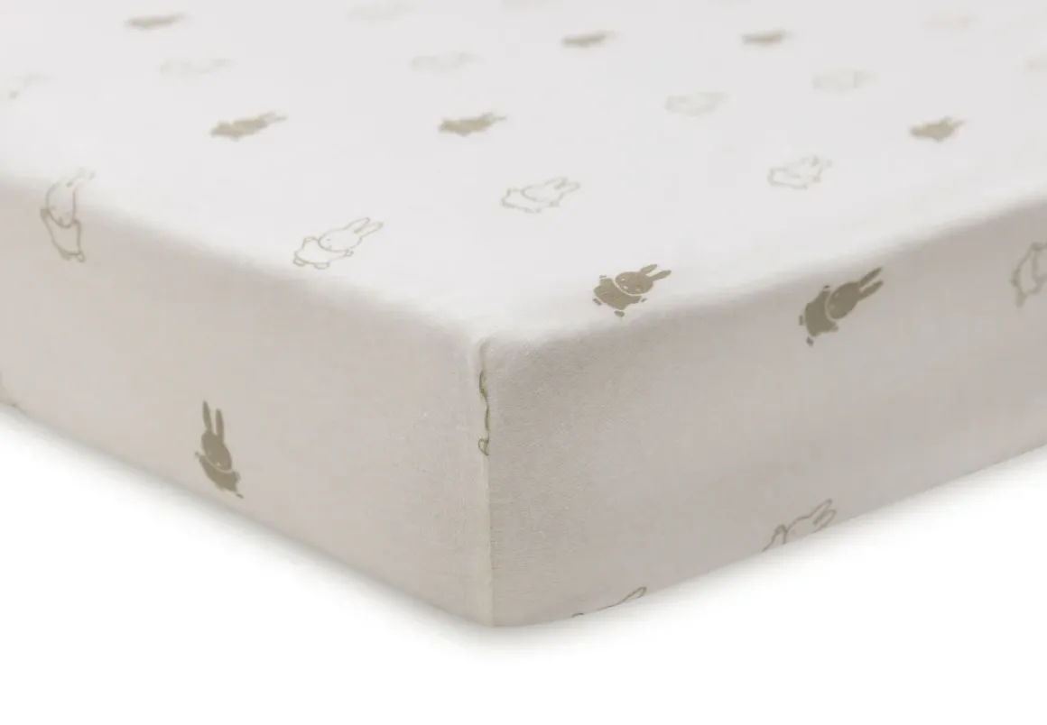 Jollein Hoeslaken Jersey 60x120cm Happy Miffy Olive Green