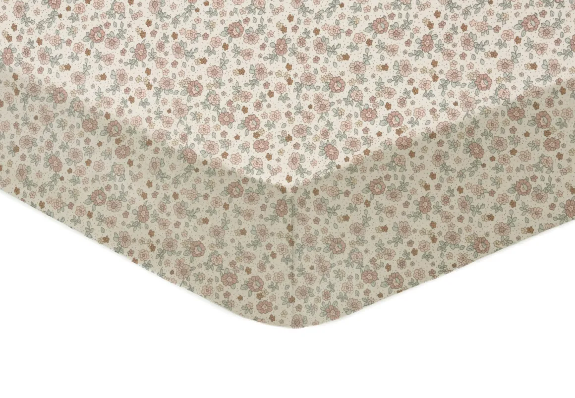 Jollein Hoeslaken Jersey Ledikant 60 x 120 cm Retro Flowers