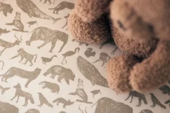 Jollein Hoeslaken Jersey Wieg 40/50 x 80/90 cm Animals Olive Green