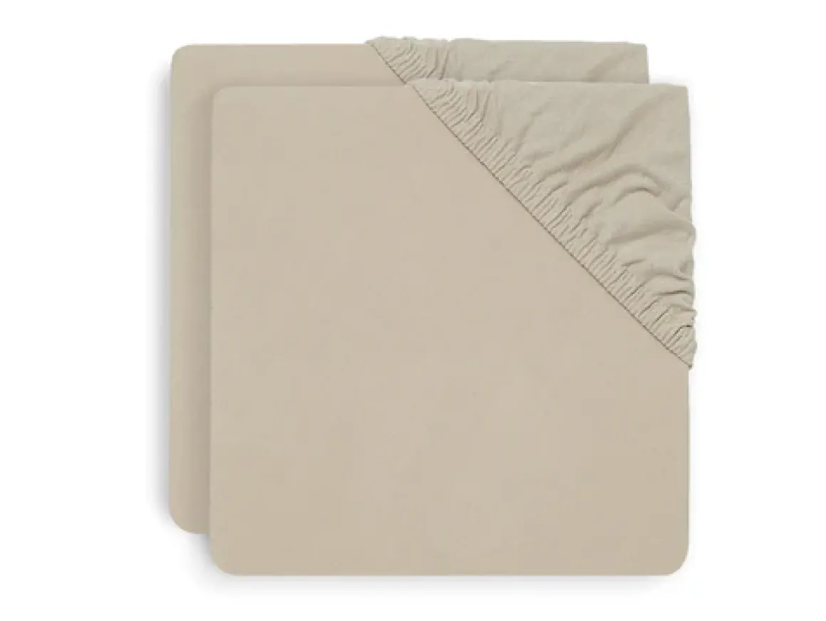 Jollein Hoeslaken Jersey Boxmatras 75x95cm Nougat (2pack)